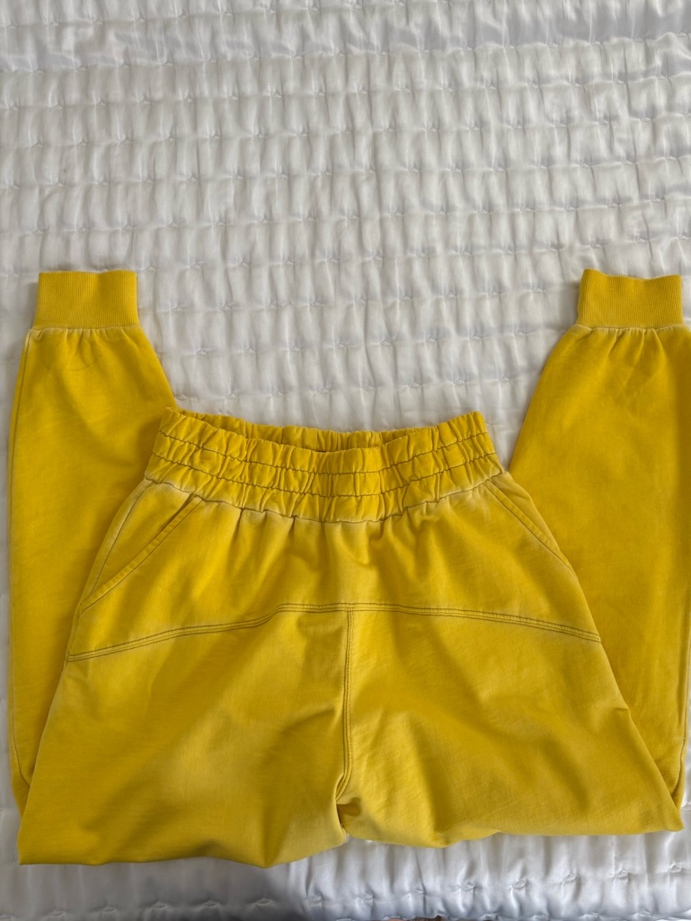 Urban Outfitters Yellow Elastic-Waist Joggers